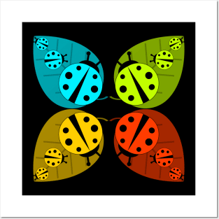 Ladybugs in colors Posters and Art